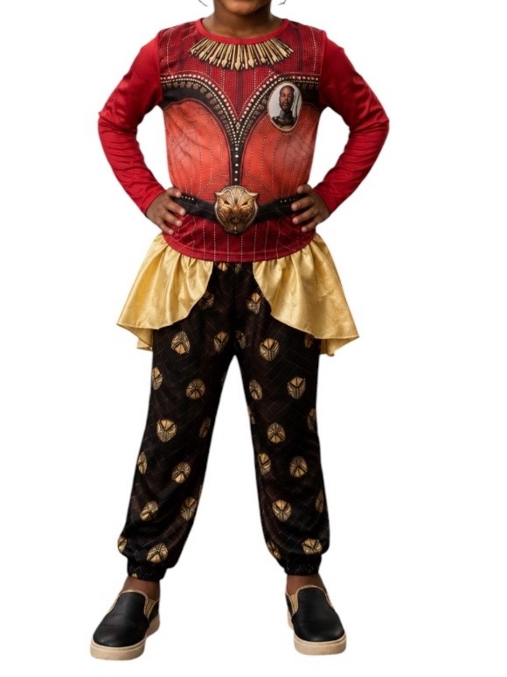 Wakanda Forever Black Red Panther Long-sleeve Halloween Costume Size: 4/5. - Picture 6 of 6